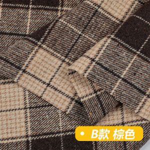 Italian Checked Pattern Wool Fabric for Top Grade Autumn and Winter Suit