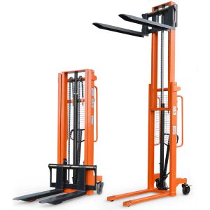 Cheap hydraulic system Hand Stacker with the load capacity of 1T for sale