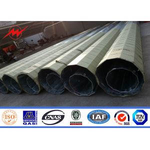 60FT Q345 4.5mm Thickness Steel Power Pole Transmission Pole With Bitumn