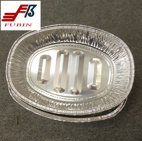 Quality 99 Aluminium Oval Foil Trays 7800ml Pollution Free wholesale
