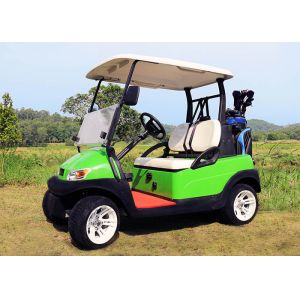Two Passenger Electric Motor Golf Cart Red Color With Plastic Bodywork