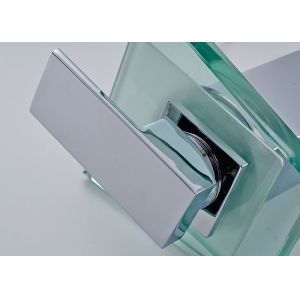 Color Changing LED Waterfall Bathroom Basin Faucet ROVATE With Glass Spout