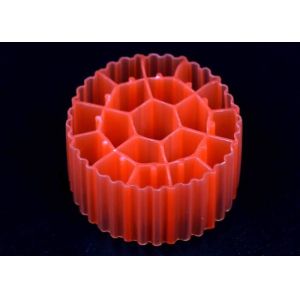 Red / Yellow Plastic MBBR Bio Media K1 500 m2/m3 Surface Area With White Color