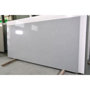 Polished Surface Artificial Grey Quartz Countertops Sheet 6-30MM Thickness