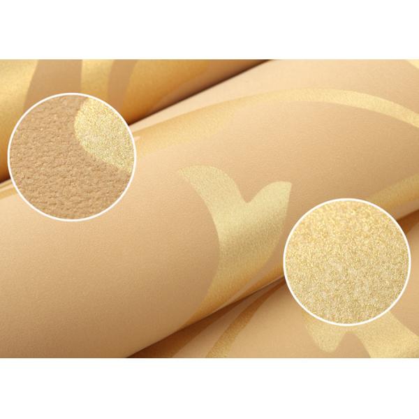 Removable European Style Wallpaper with Luxurious Golden Leaf Pattern