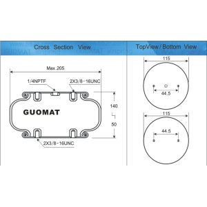 W013587451 Firestone Air Spring DIA. Max. 205 Air Suspension Bellows / Single