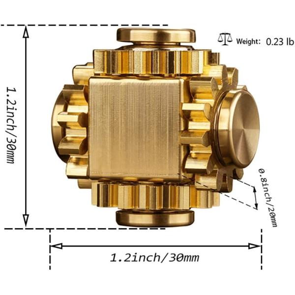 Unisex Metal Fidget Spinner Toy for Anxiety and Stress Relief Gear Linkage Resistance