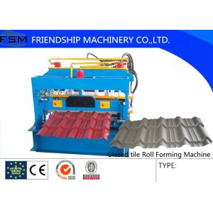 0.3mm - 0.8mm Roof Panel Glazed Tile Roll Forming Enquipment 18 Forming Stations