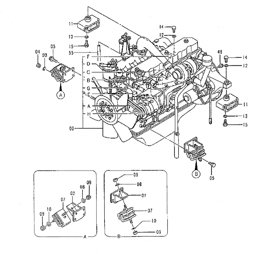 4283860 Oil Filter HITACHI Excavator Spare Parts Fitting For EX200-2 EX300-2 HR320
