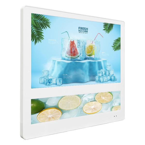 Quality 21.5" 19.1" Full HD Dual Screen Elevator LCD Advertising Display Remote Control Software Included wholesale