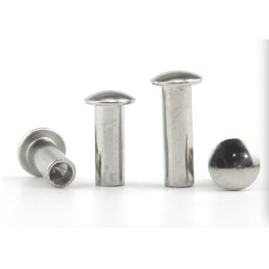 Nickel Plated Brake Lining Rivets , Semi Tubular Hollow End Rivets