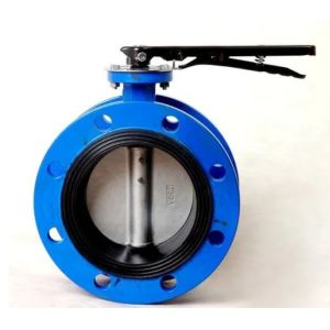 DN100 PN16 Electric Double Flange Butterfly Valve with EPDM Seat and 304/CF8