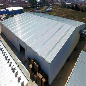 Hot Rolled Prefab Steel Warehouse For Slope Roof With Strong Load Capacity