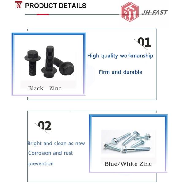 Carbon Steel Hex Flange Bolt M6 M8 X 30 Grade 8.8 10.9 with ISO9001 2015 Certificate