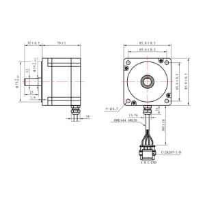 Casun Hybrid Waterproof Stepper Motor NEMA 23 51mm Body 1.16N.M For Smart Device