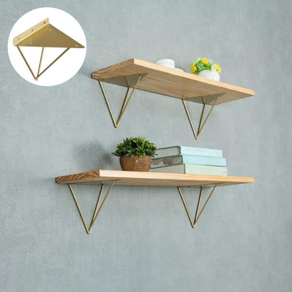 Triangle Wall Mounted Shelf Support for Carbon Steel Hairpin Shelf Bracket in White