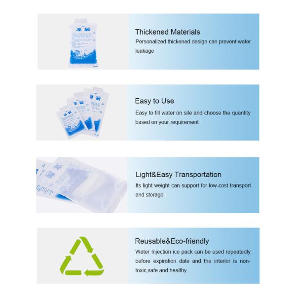 Custom Order Accepted Reusable Water Injection Type Ice Pack for Outdoor Camping Food