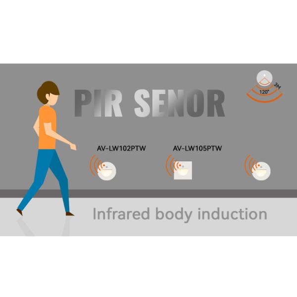 Smart Control PIR Led Stair Lights 62mm Cutout Square Stair Lights