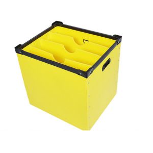 Recyclable custom label printed pp plastic corrugated hollow moving packing boxs