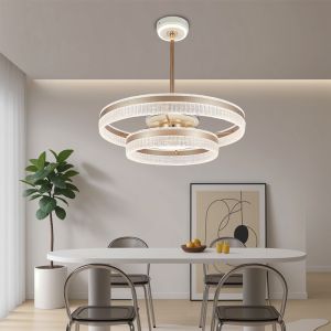 Indoor LED Fan Lights 240W 600mm High Speed Ceiling Fan With Light Chandelier