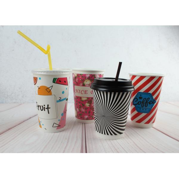 Quality Red / Black Personalized Insulated Paper Cups Custom Disposable Coffee Cups wholesale