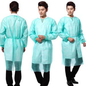 Full Length Disposable Surgical Gown Unisex Type Eco Friendly Size Customized