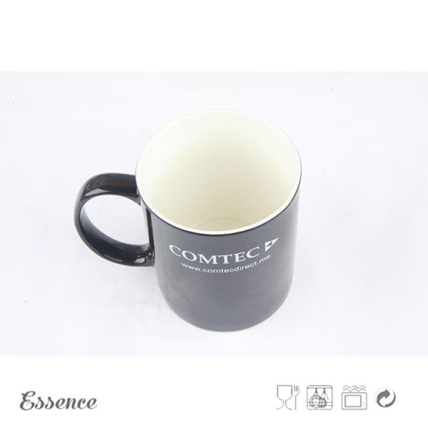 White Bone China Chicken Mugs Glossy Glazing Two Tone 13OZ For Office / Home