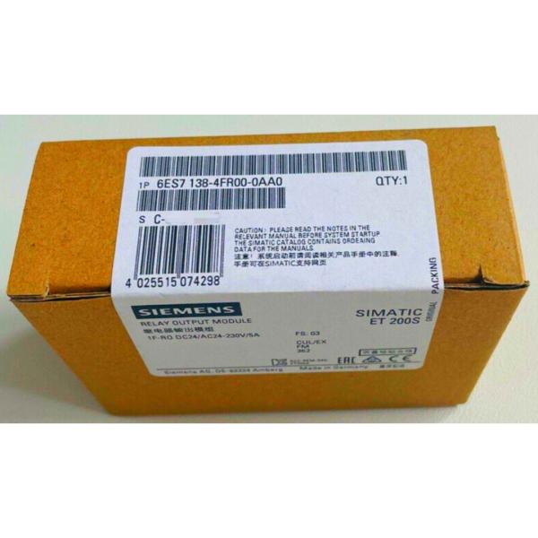 SIEMENS 6ES7138-4FR00-0AA0 SIMATIC DP, ELECTRONICS MODULE 1F-RO 24 V DC/AC 24.