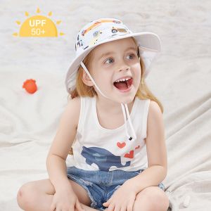 China Pantone Color Childrens Bucket Hats 48cm Striped Flip Up Brim on sale