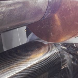 Ball Screw Wrapped Wedge Wire Mesh Making Machine With Lock Expanding Ring