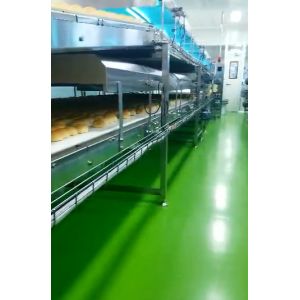 PLC Control 1000kg/H Sweet Bun Automatic Bread Production Line