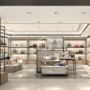 MDF Shop Bag Display Shelf