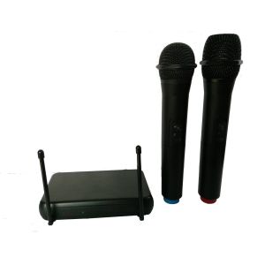 UM-1016 Dual channel VHF mini size wireless microphone / micrófono / cheap