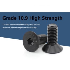 DIN7991 M8 Black Oxide Countersunk Head Hexagon Socket Allen Csk Bolt