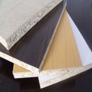 Cheap Poplar Core Melamine Coated Particle Board / WBP Glue Laminated Particle Panels for sale