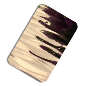 China 1000mm Stamped Stainless Steel Sheet 1.2mm 304 2B ASTM Corrugated Effect on sale