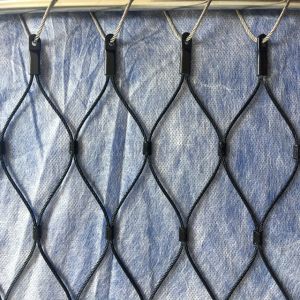 Black Oxide 7 X 7 Flexible Stainless Steel Cable Mesh For Balustrade Or Railing