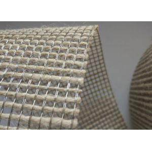 0.5mm SS316 Safety Glass With Wire Mesh 50m Flexible Mesh Fabric
