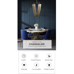 Guzhen Lighting Decoration lamp u shape rose gold Sliver Chandeleir(WH-CC-29)