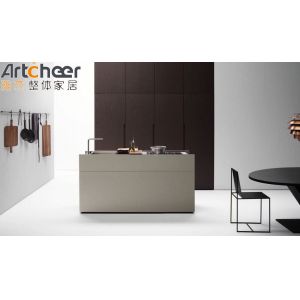 Small Room Kitchen Cabinets with Customized Color and Island Cabinet in Modern