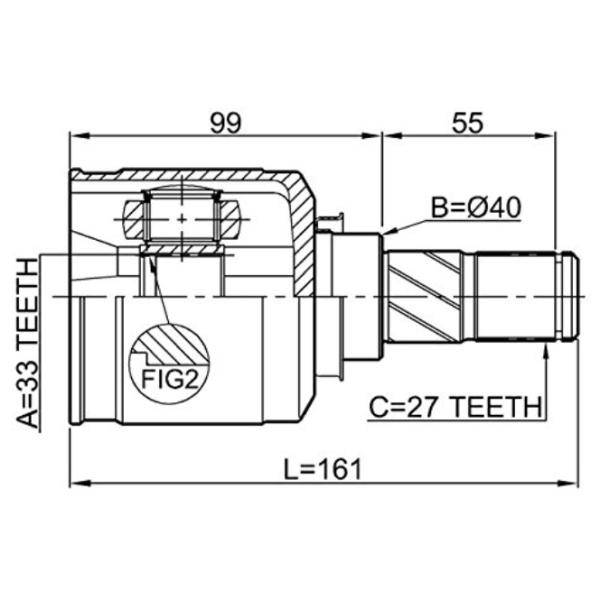 Automotive Front Drive Shaft Cv Joint 3817a136 Universal For Mitsubishi