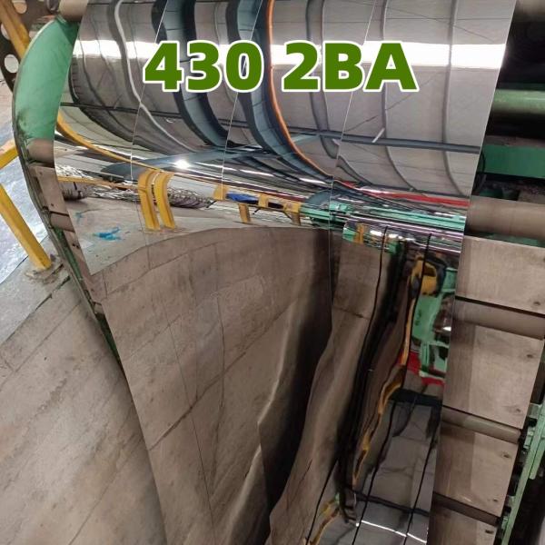 SUS430 2BA Cold Rolled Stainless Steel Sheet 8K Mirror Surface With PVC Flim 1.2*1250*2500mm