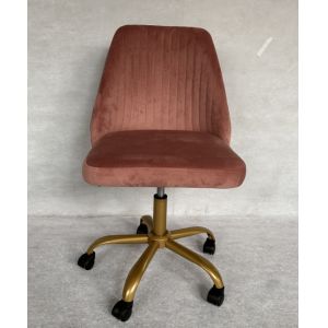 Mid Back Home Office Swivel Chair Armless Twill Fabric Adjustable For Small