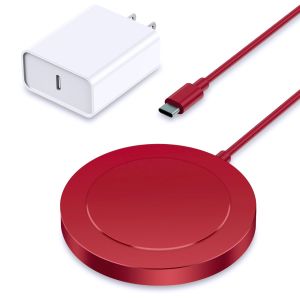 Fast Charging Cable Included Mag-Safe iPhone Magnetic Charging Pad for Wireless Charging