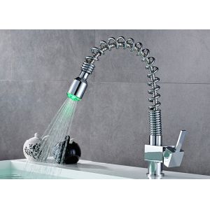 Chrome Plated Pull Out Kitchen Basin Faucet ROVATE 360 Degree Rotation