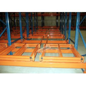 Industrial Push Back Rack Galvanised Pallet Racking Single Pallet Per Level