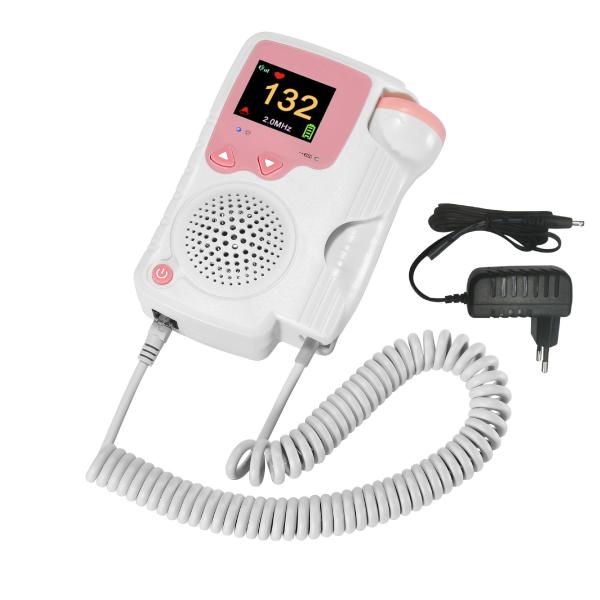 Quality Rechargeable ABS Doppler Fetal Heartbeat Detector Dual Mode Pink Color wholesale