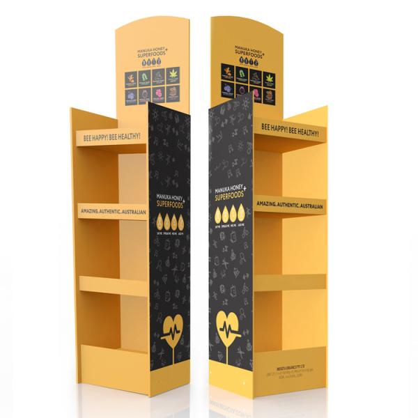 Quality Eco Friendly Resuable 200g Kraft Paper Floor Display Rack wholesale