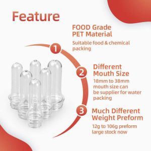 Transparent Wide Mouth PET Jar Preform 25mm 28mm