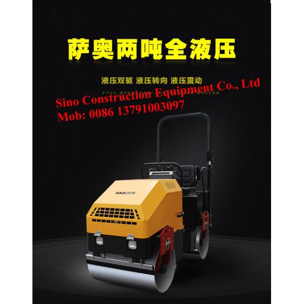 Hydraulic Dual Drive 8km/h 2 Ton Construction Road Roller